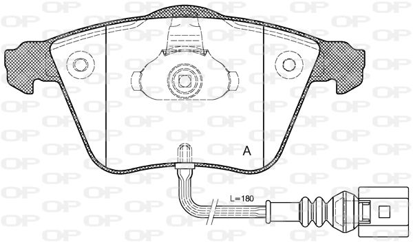 OPEN PARTS Комплект тормозных колодок, дисковый тормоз BPA0964.32